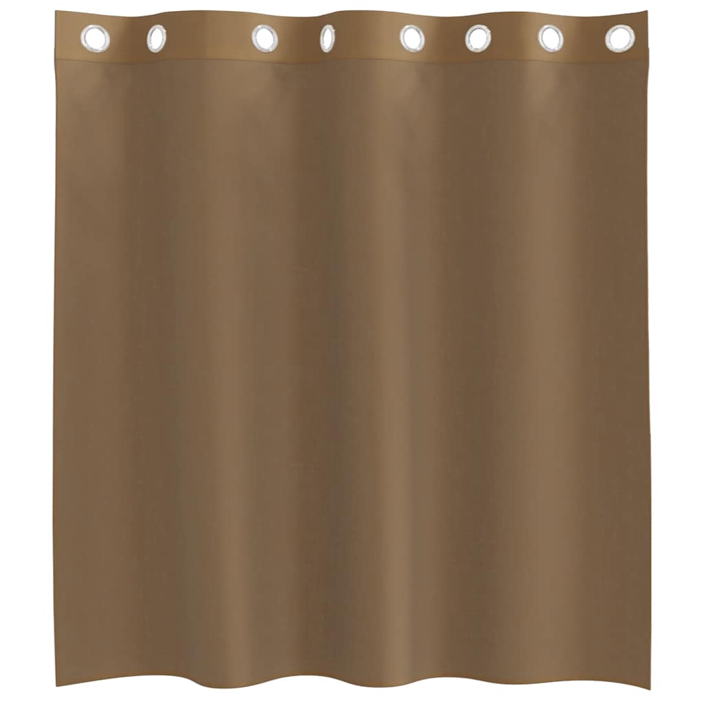 Voilegardiner med grommets 2 stk lysebrune