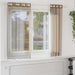 Voilegardiner med grommets 2 stk lysebrune