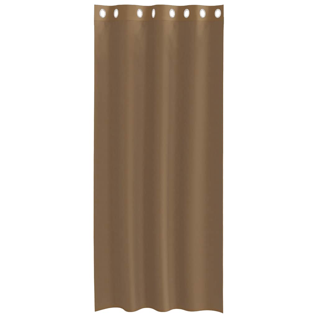 Voilegardiner med grommets 2 stk lysebrune