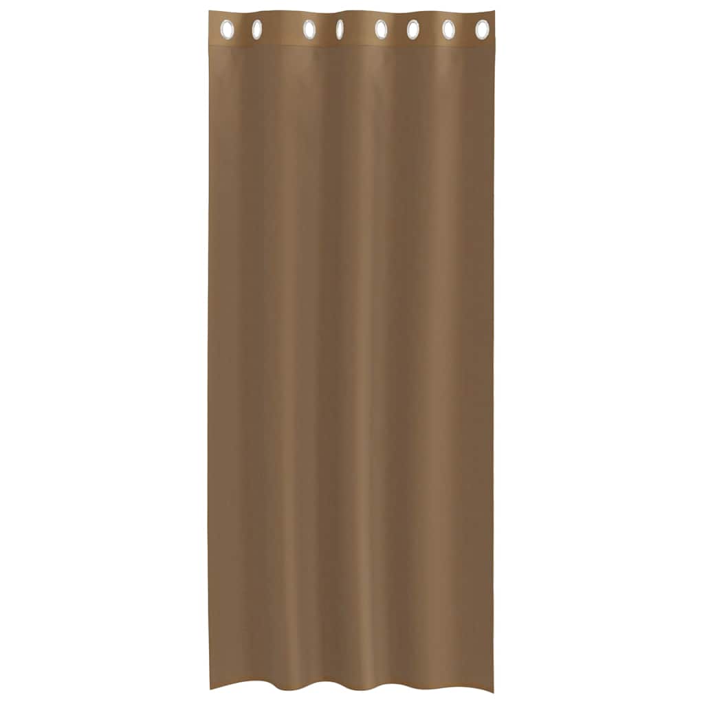 Voilegardiner med grommets 2 stk lysebrune
