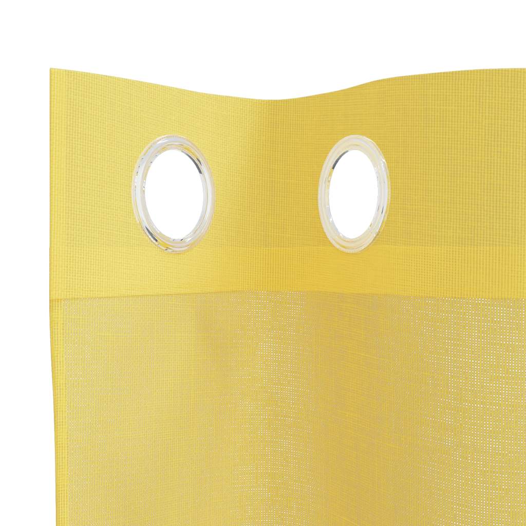 Voilegardiner med grommets 2 stk gul