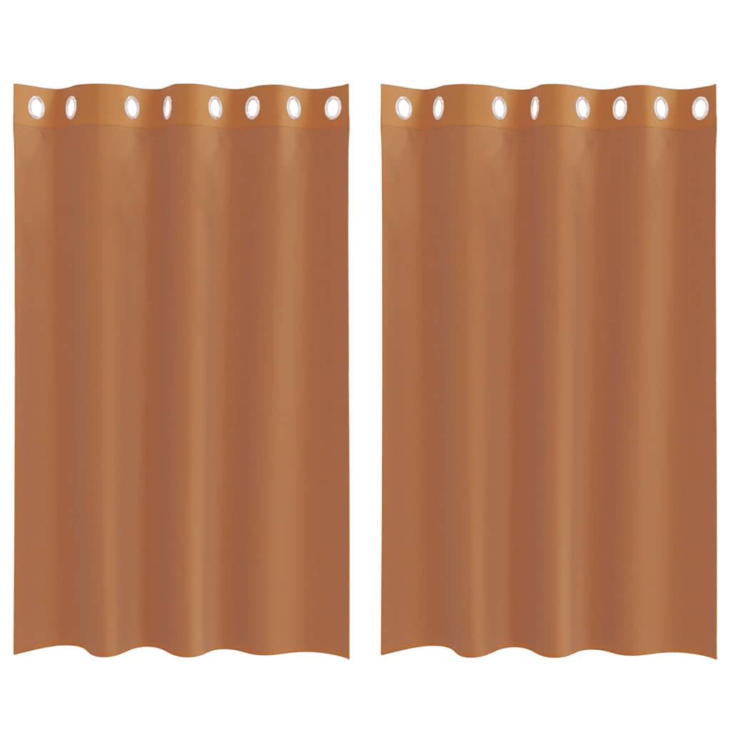 Voilegardiner med grommets 2 stk terrakotta