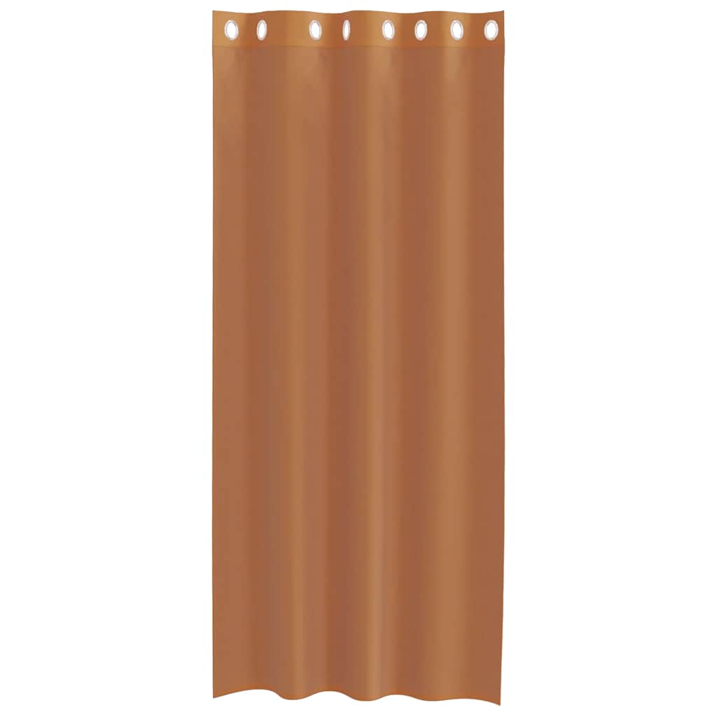 Voilegardiner med grommets 2 stk terrakotta