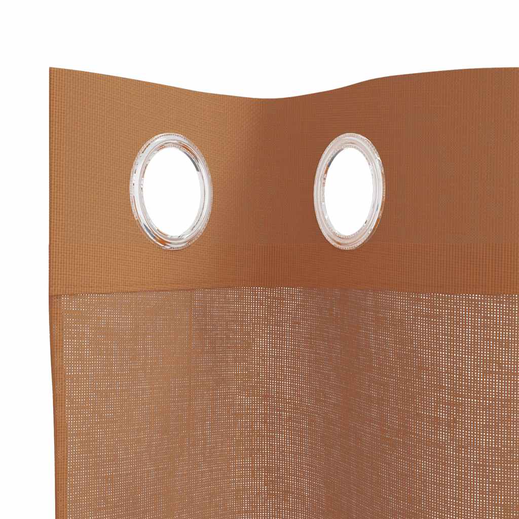 Voilegardiner med grommets 2 stk terrakotta