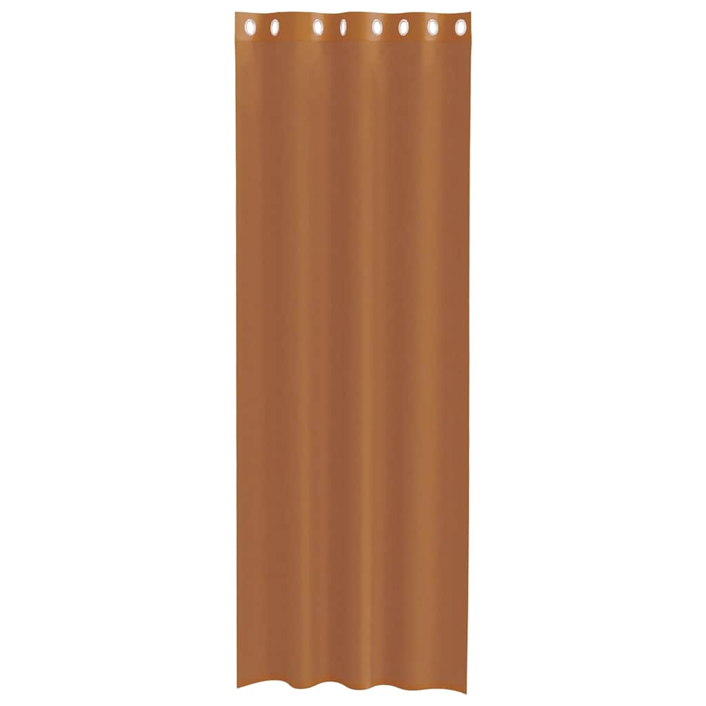 Voilegardiner med grommets 2 stk terrakotta