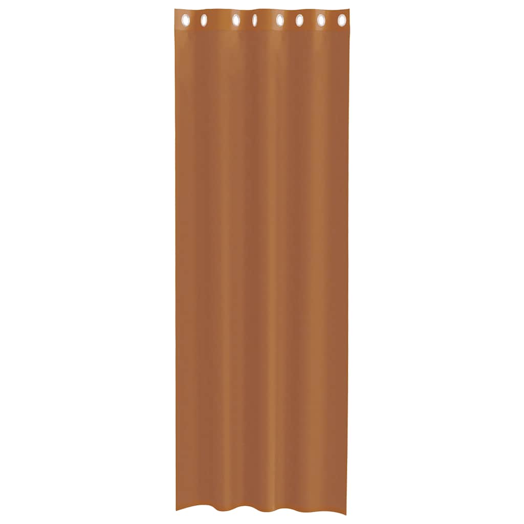 Voilegardiner med grommets 2 stk terrakotta