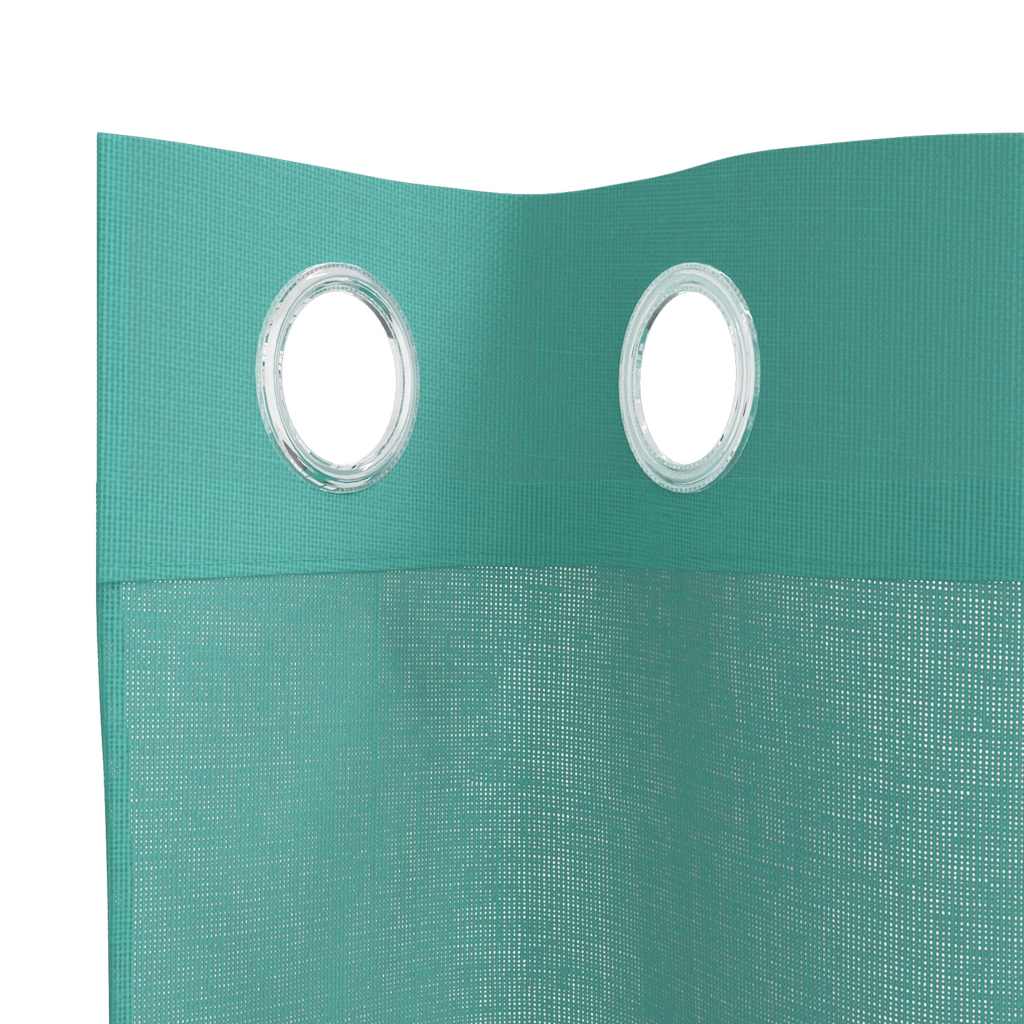 Voilegardiner med grommets 2 stk turkis