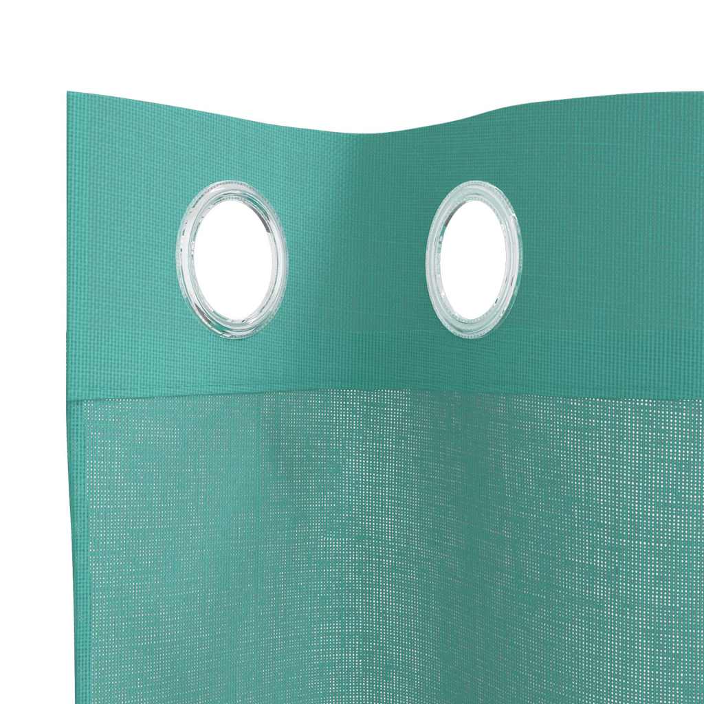 Voilegardiner med grommets 2 stk turkis