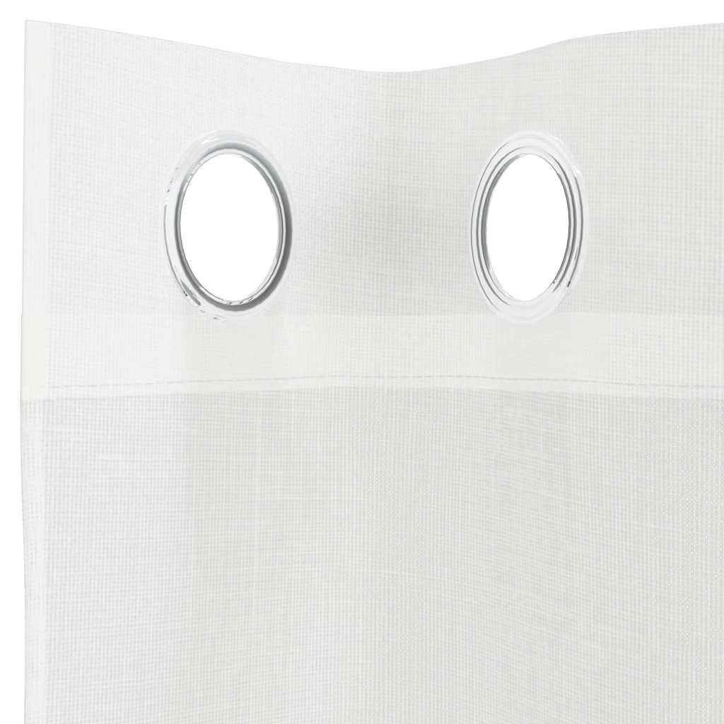 Voilegardiner med grommets 2 stk hvit vidaXL