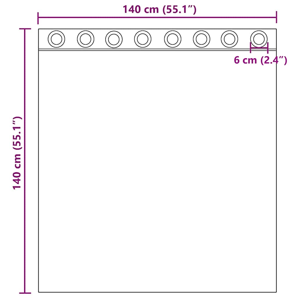 Voilegardiner med grommets 2 stk hvit vidaXL