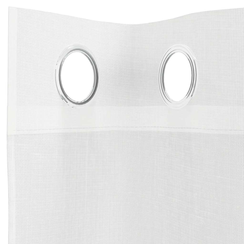 Voilegardiner med grommets 2 stk hvit