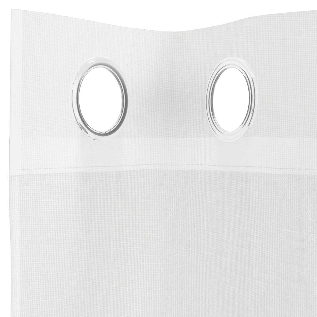 Voilegardiner med grommets 2 stk hvit