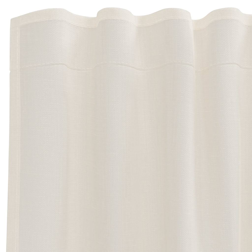 Voile gardiner med stanglommer 2 stk krem