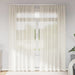 Voile gardiner med stanglommer 2 stk krem