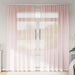 Voile gardiner med stanglommer 2 stk lyserosa