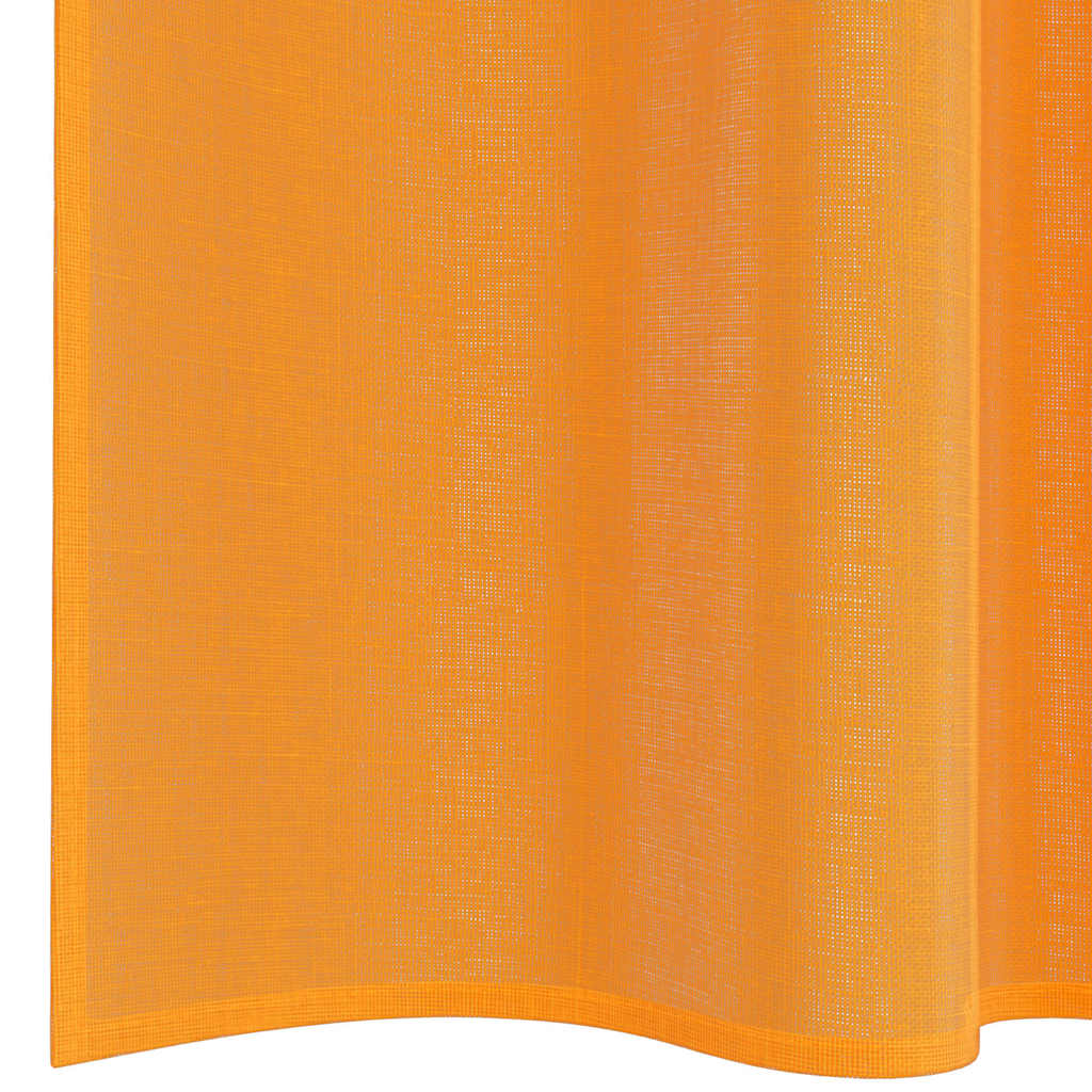 Voile gardiner med stanglommer 2 stk oransje