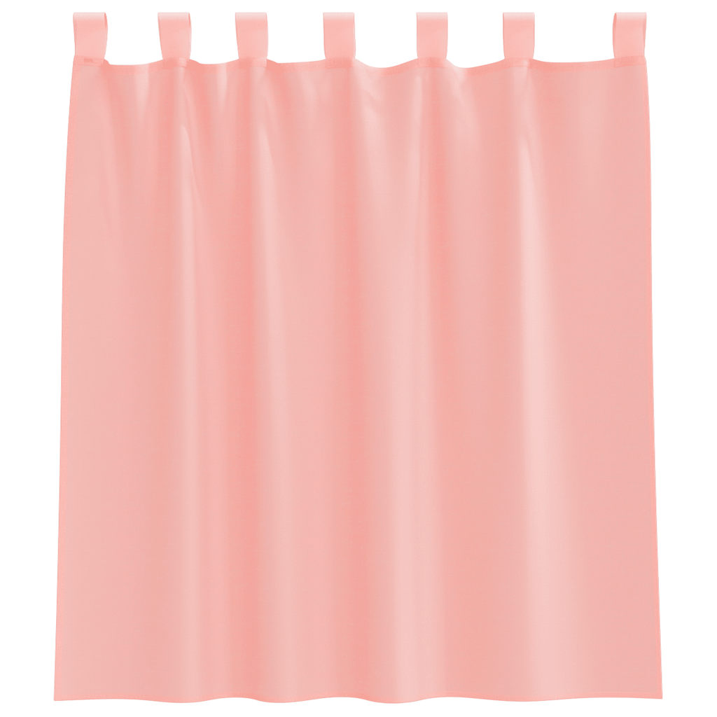 Voile gardiner med stanglommer 2 stk rosa