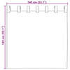 Voile gardiner med stanglommer 2 stk rosa