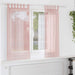 Voile gardiner med stanglommer 2 stk rosa
