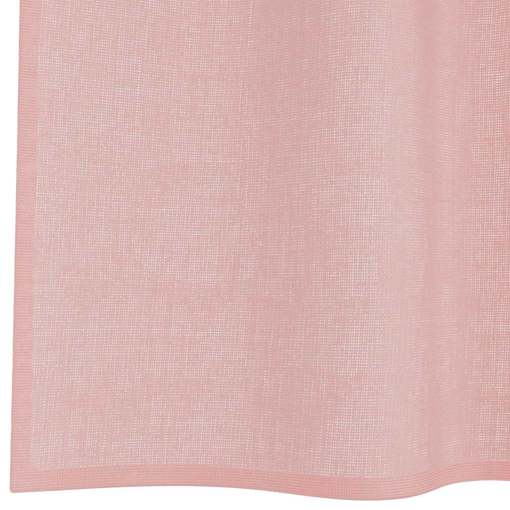 Voile gardiner med stanglommer 2 stk rosa