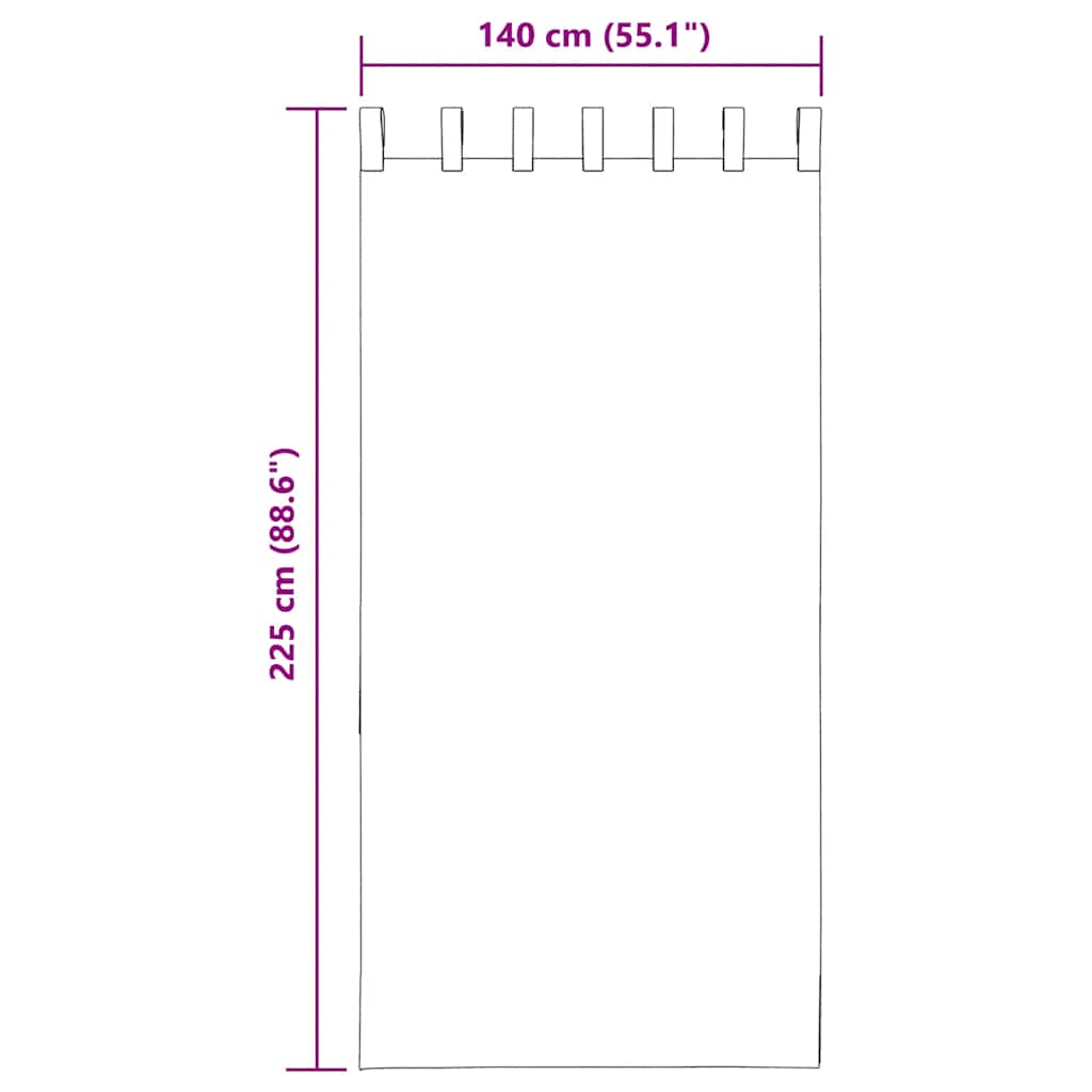 Voile gardiner med stanglommer 2 stk rosa