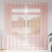 Voile gardiner med stanglommer 2 stk rosa
