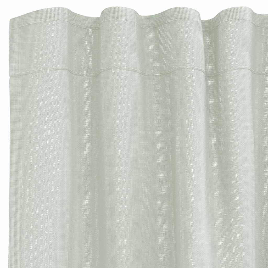 Voile gardiner med stanglommer 2 stk lysegrå