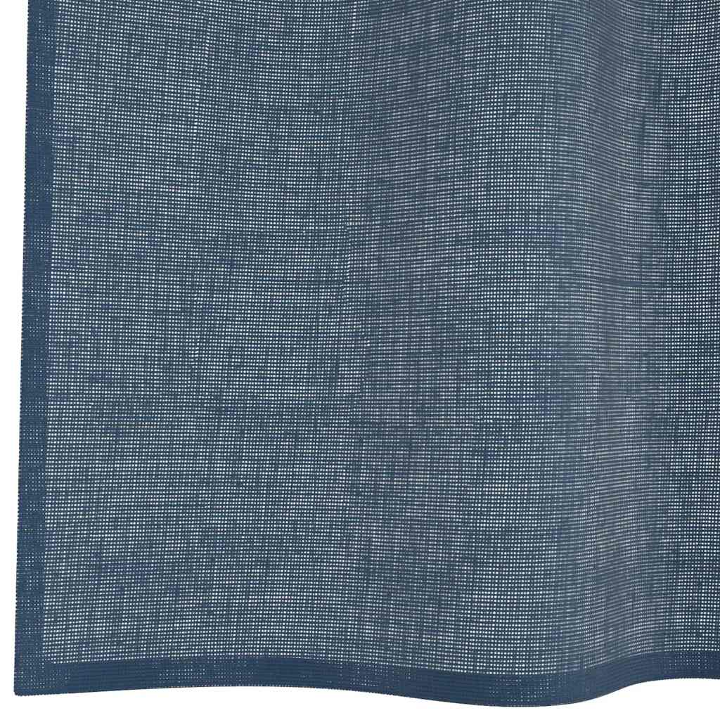 Voile gardiner med stanglommer 2 stk kongeblå