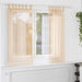 Voile gardiner med stanglommer 2 stk sand