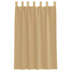 Voile gardiner med stanglommer 2 stk sand