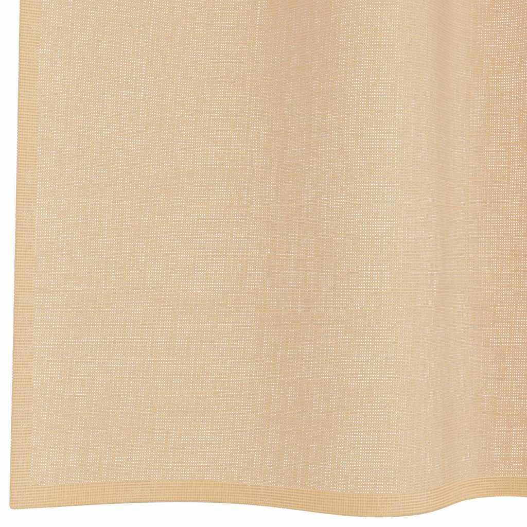 Voile gardiner med stanglommer 2 stk sand