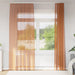Voile gardiner med stanglommer 2 stk terrakotta