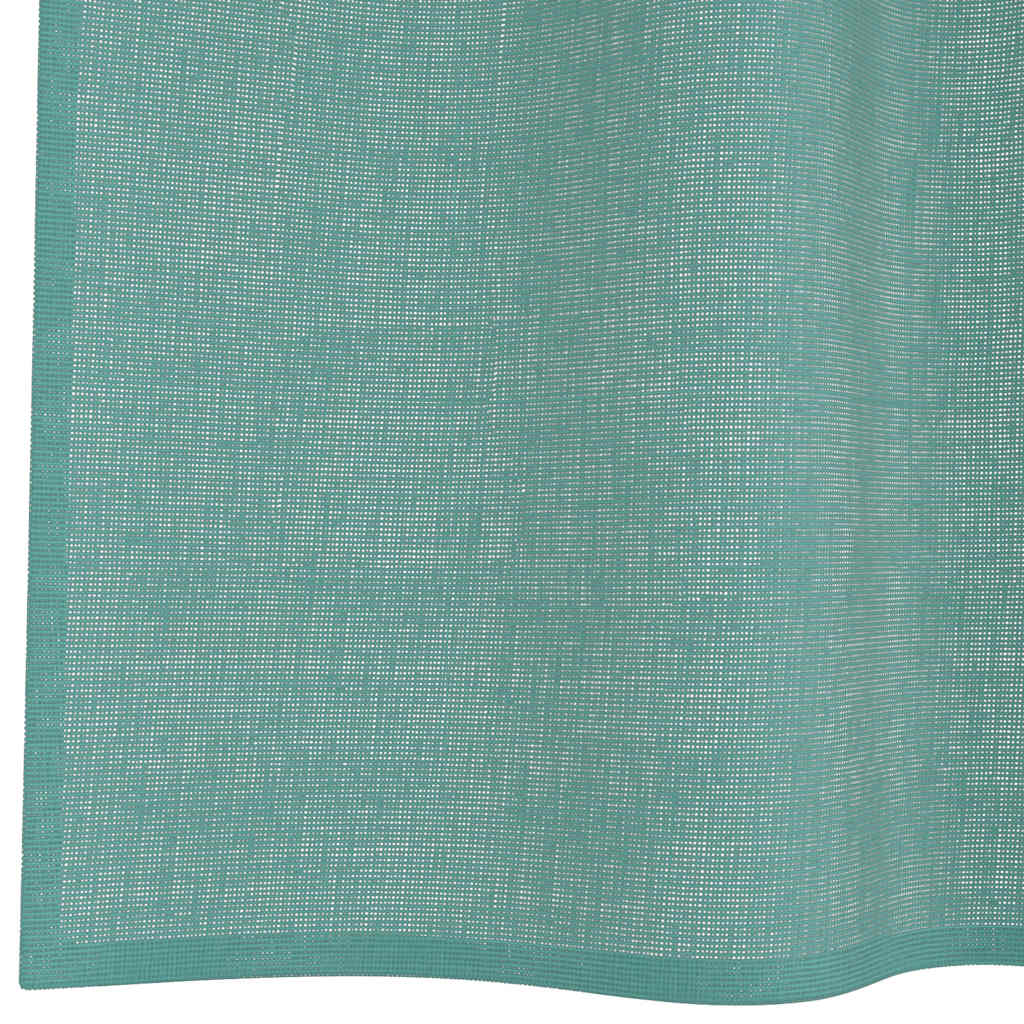 Voile gardiner med stanglommer 2 stk turkis