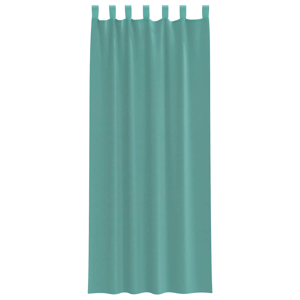 Voile gardiner med stanglommer 2 stk turkis