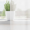 Voile gardiner med stanglommer 2 stk hvit