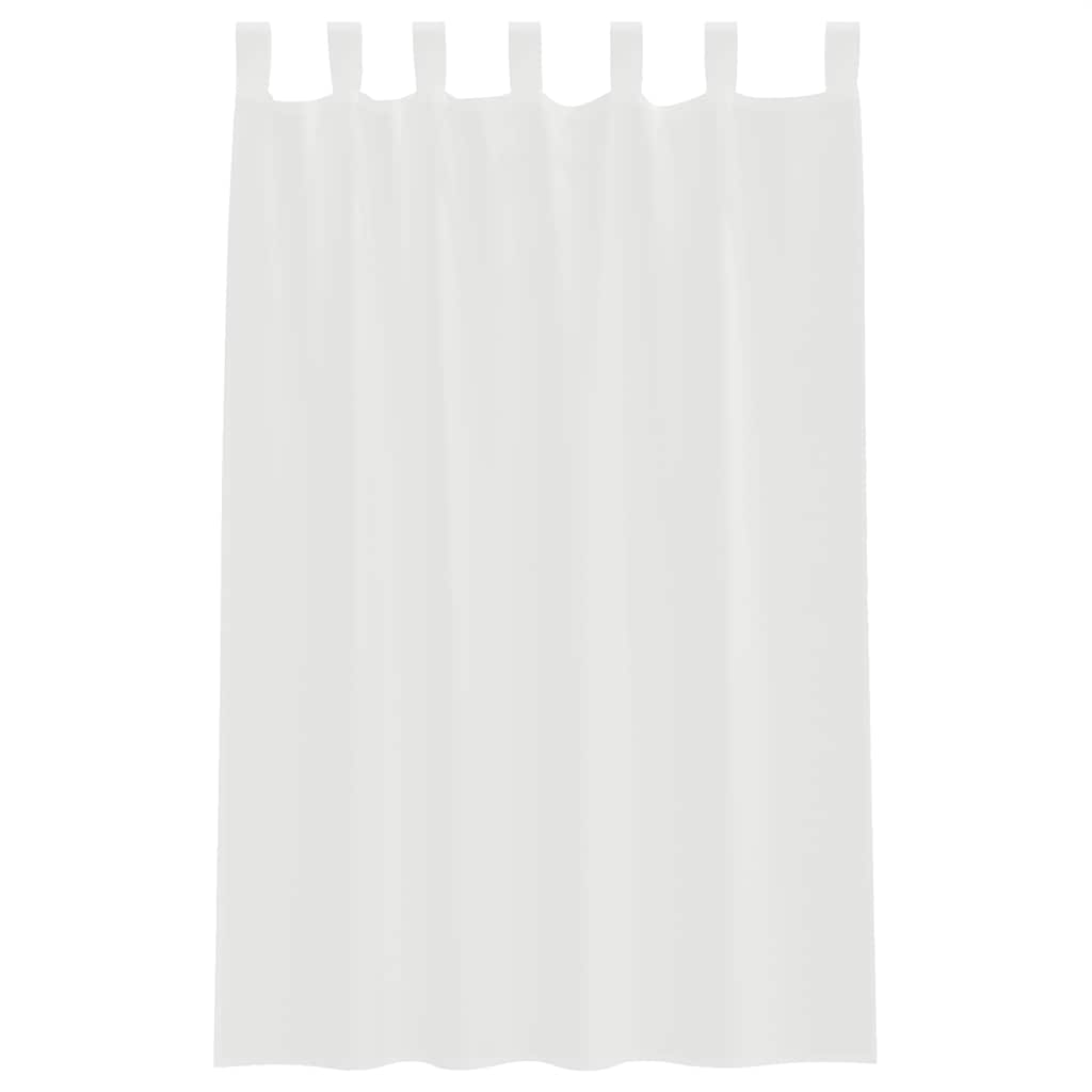 Voile gardiner med stanglommer 2 stk hvit