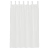 Voile gardiner med stanglommer 2 stk hvit