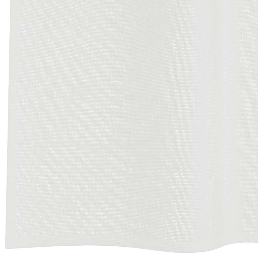 Voile gardiner med stanglommer 2 stk hvit