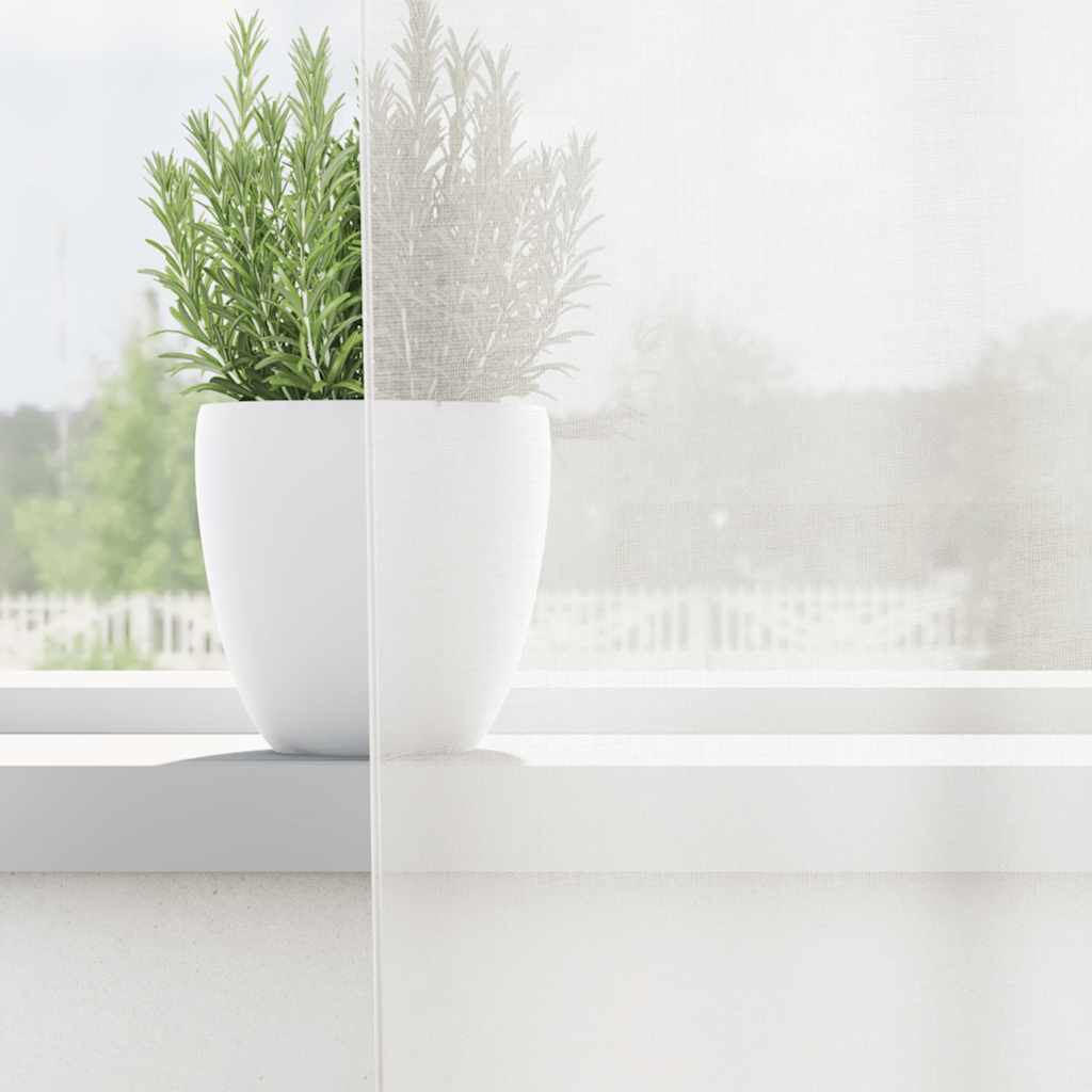 Voile gardiner med stanglommer 2 stk hvit