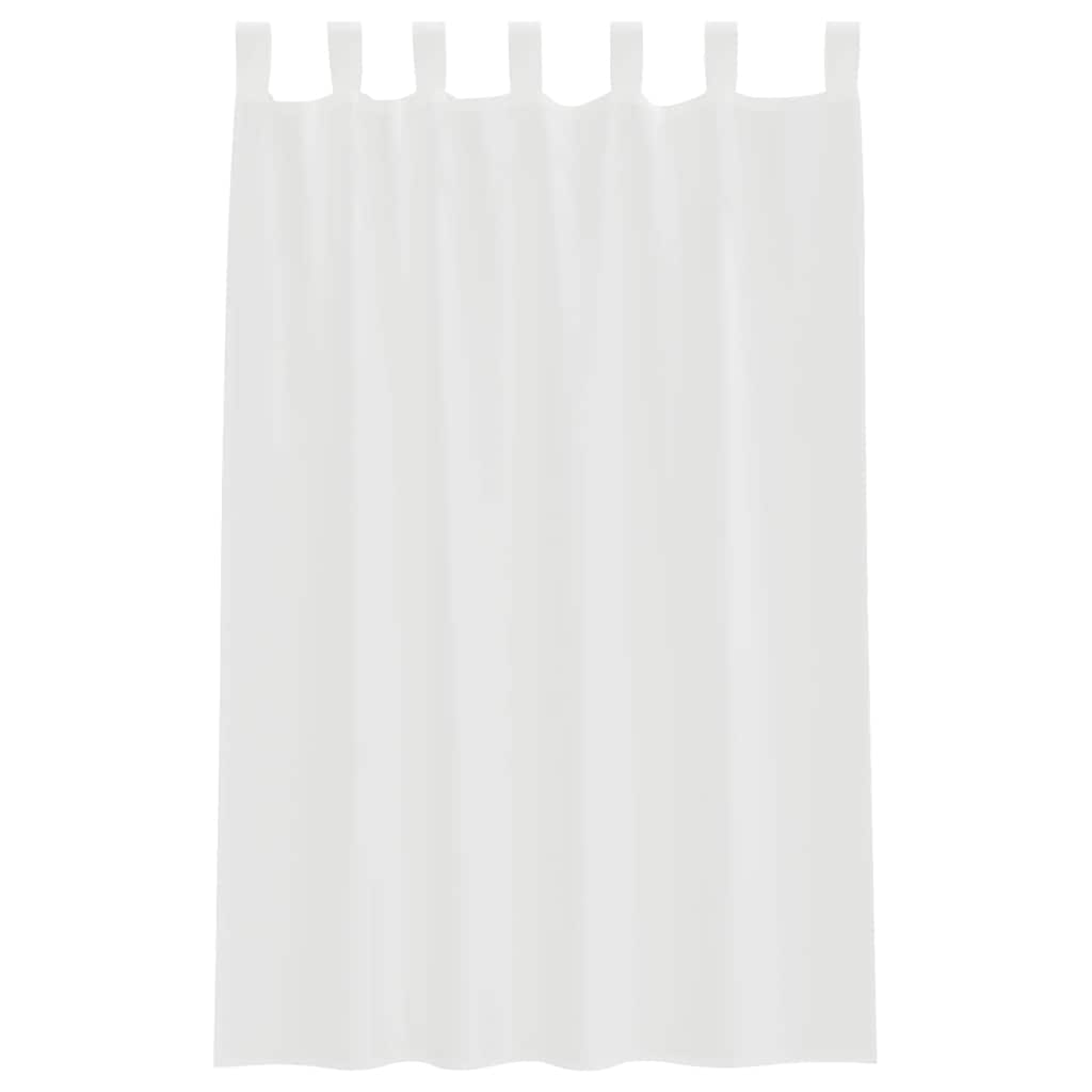 Voile gardiner med stanglommer 2 stk hvit