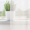 Voile gardiner med stanglommer 2 stk hvit