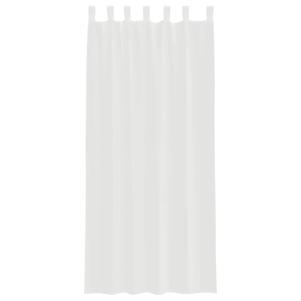Voile gardiner med stanglommer 2 stk hvit