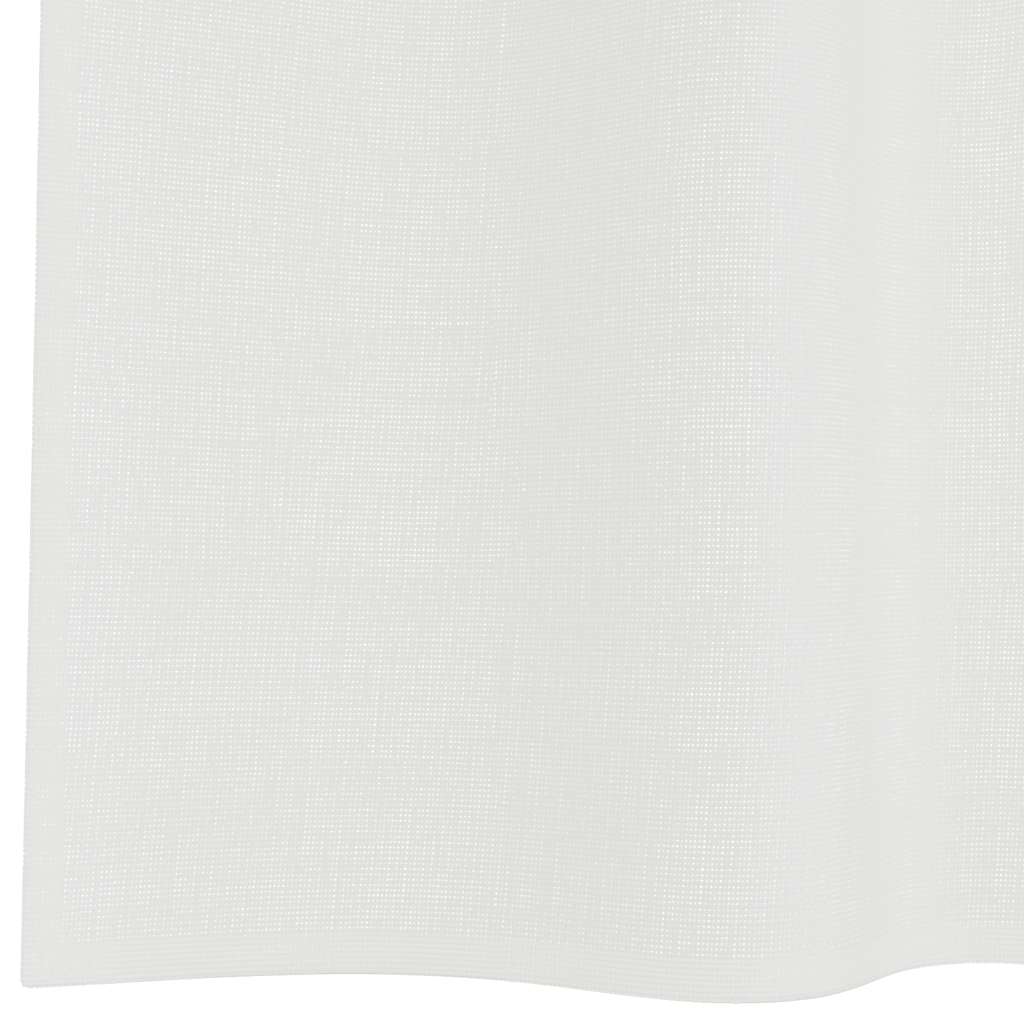 Voile gardiner med stanglommer 2 stk hvit