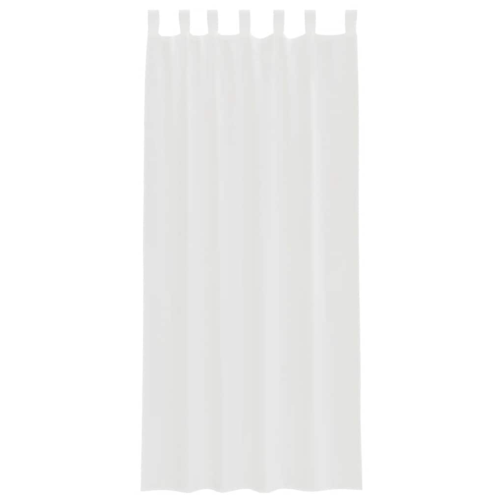 Voile gardiner med stanglommer 2 stk hvit
