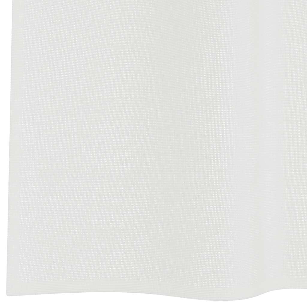 Voile gardiner med stanglommer 2 stk hvit