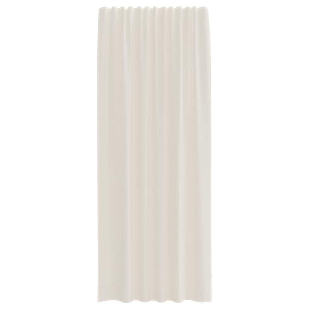 Voilegardiner med fanetopp 2 stk krem