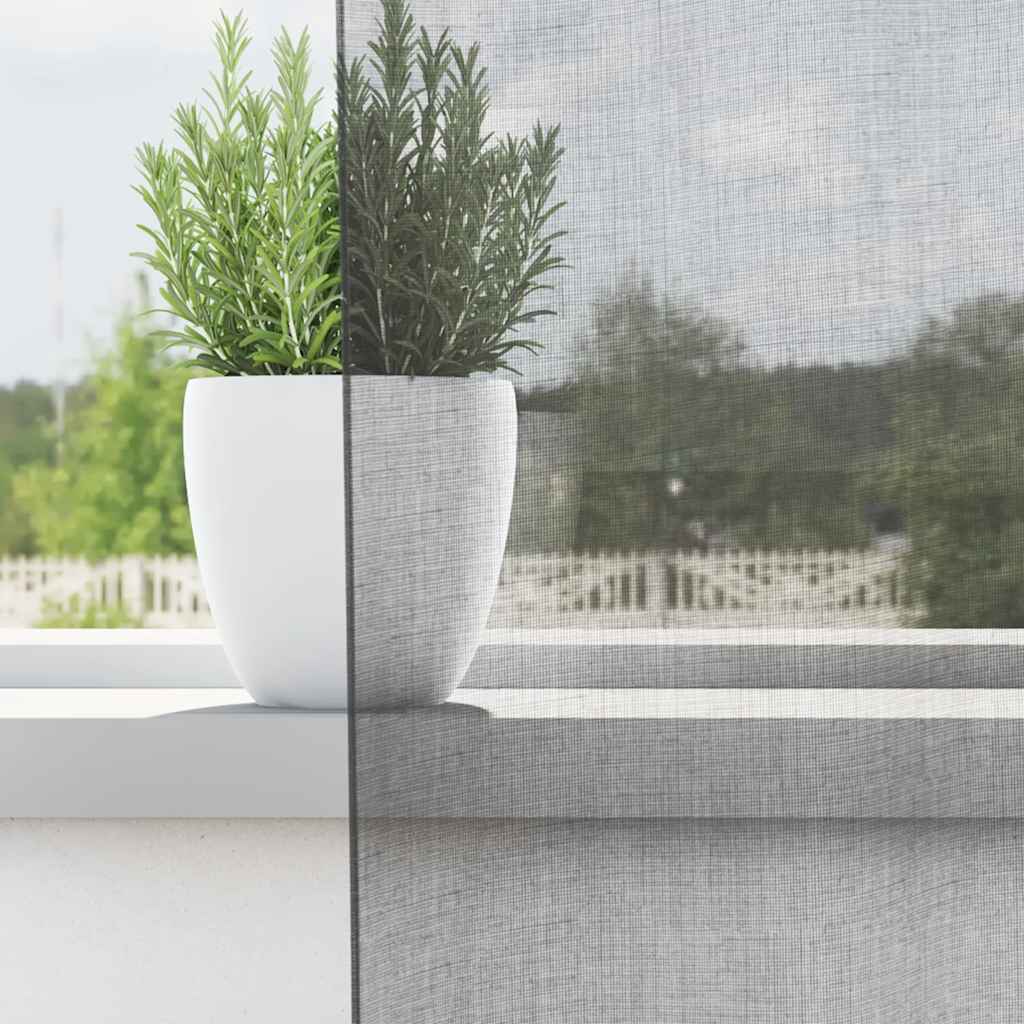 Voilegardiner med hemper 2 stk mørkegrå 140x245 cm