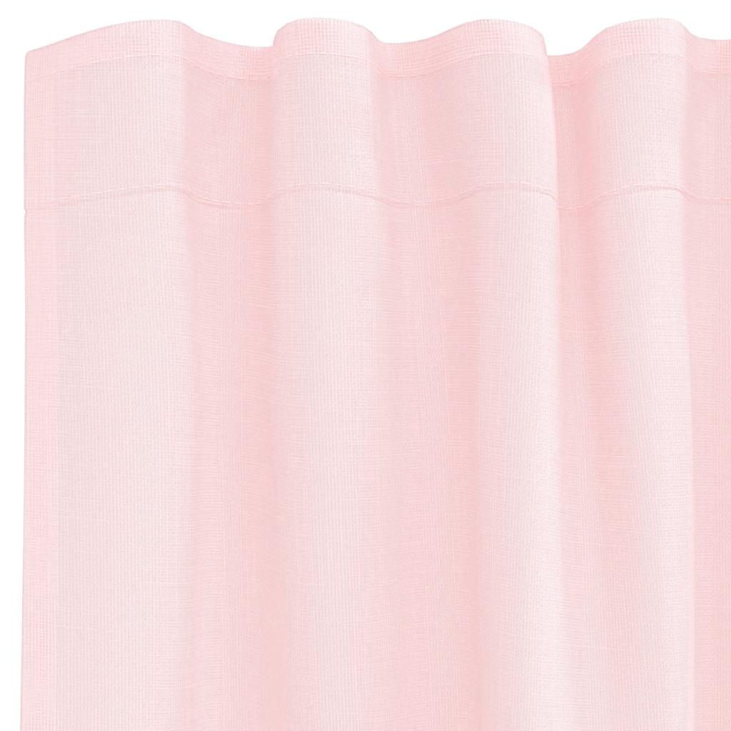 Voilegardiner med hemper 2 stk lyserosa 140x140 cm