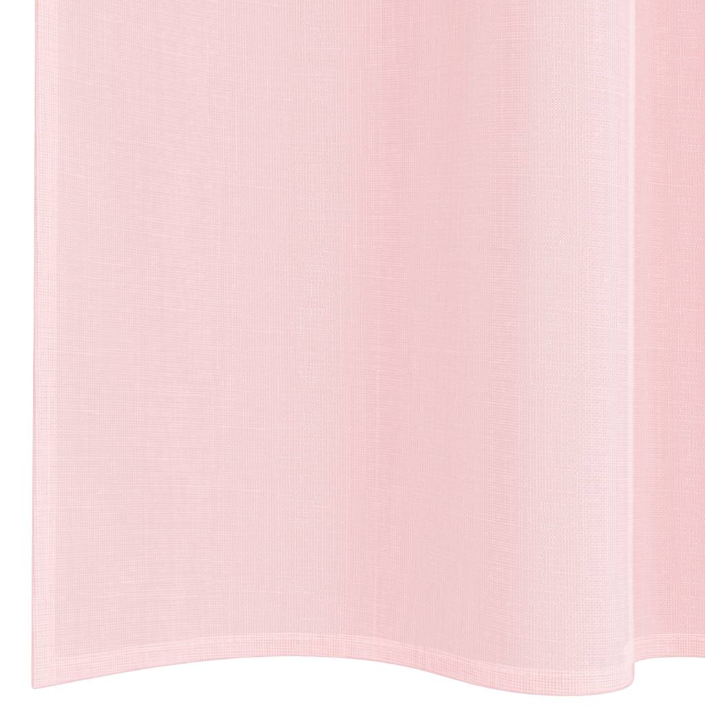 Voilegardiner med hemper 2 stk lyserosa 140x140 cm