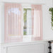 Voilegardiner med hemper 2 stk lyserosa 140x140 cm